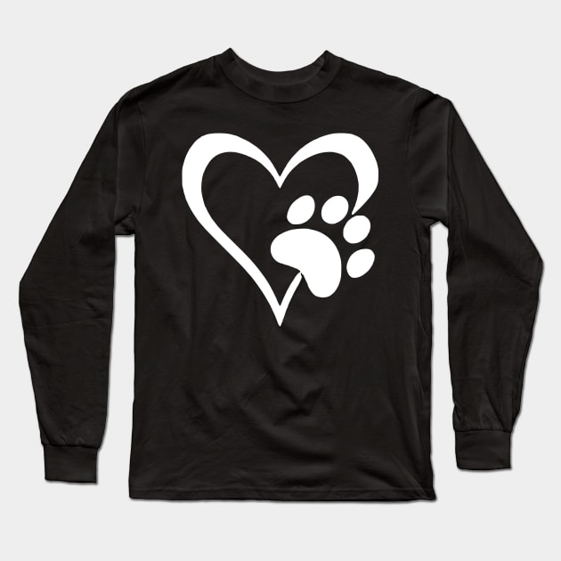 Dog Heart Dog Paw Dog Mom Dog Mama Long Sleeve T-Shirt by uncommontee